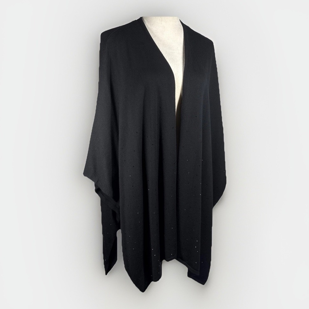 Marble Scotland Rhinestone‎ Knitted Ruana Wrap Cape Shawl